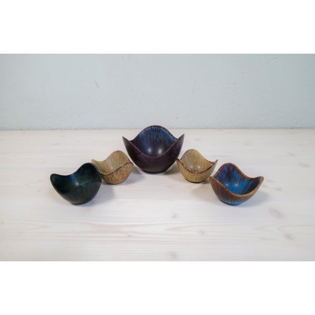 Brown Mid-Century Bowls attributed to Gunnar Nylund for Rörstrand, Sweden, 1950s, Set of 3 For Sale - Image 8 of 18