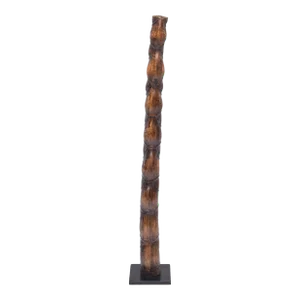 1900s Buddha Belly Bamboo Pipe on Stand