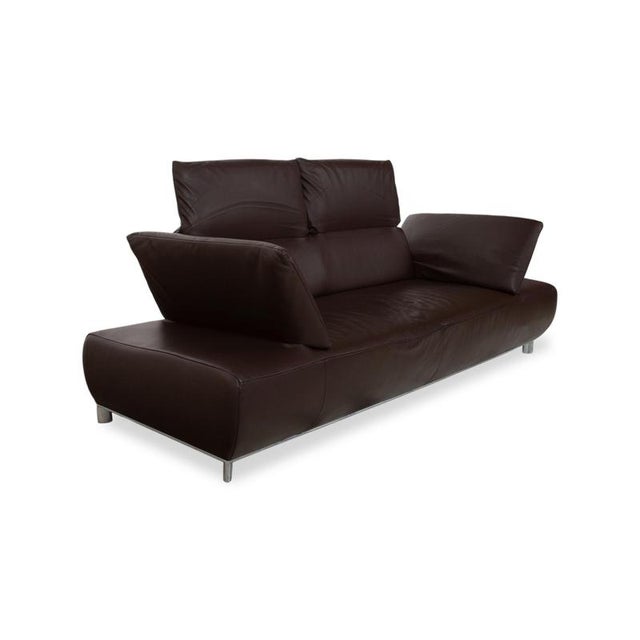 Volare Leather 3-Seater Brown Manual Function Sofa from Koinor For Sale - Image 5 of 17