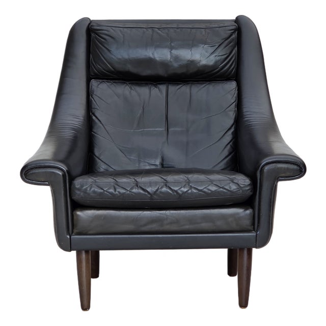 Vintage Danish Highback Chair by Aage Christensen, 1960s For Sale