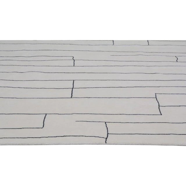 Moroccan Moroccan Azilal Hand Knotted Wool Rug, 10'2 X 14'1 For Sale - Image 3 of 6