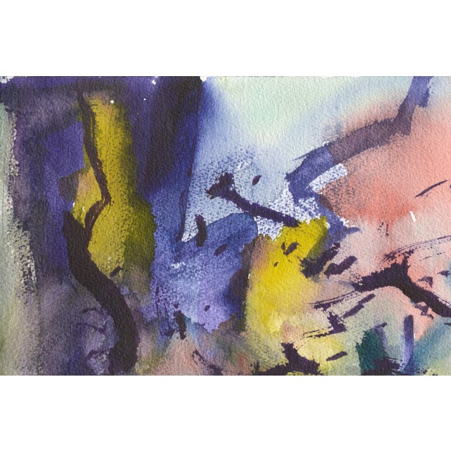 Les Anderson Vertical Purple Abstract circa 1980 For Sale - Image 4 of 5