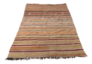 Handmade Nomadic Tribal Kilim Rug- 4′3″ × 6′6″
