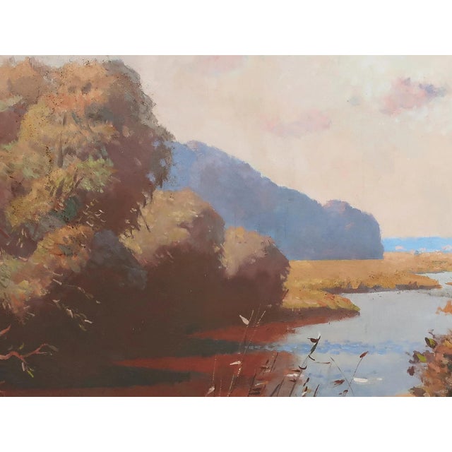 Autumn Painting Leslandscape Oil Painting by Artist Gerasimova 1981 For Sale - Image 6 of 6