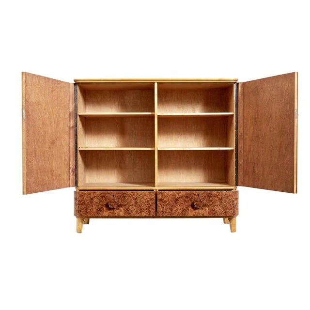 20th Century Swedish Burr Elm Cabinet For Sale - Image 11 of 12