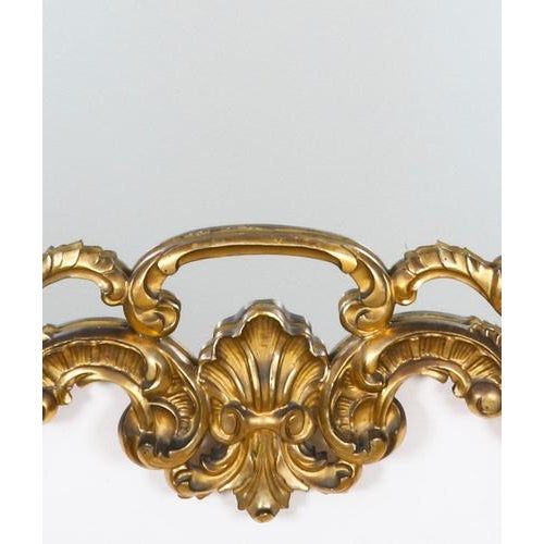 Antique English Giltwood Overmantel Mirror, 1800s For Sale - Image 4 of 8
