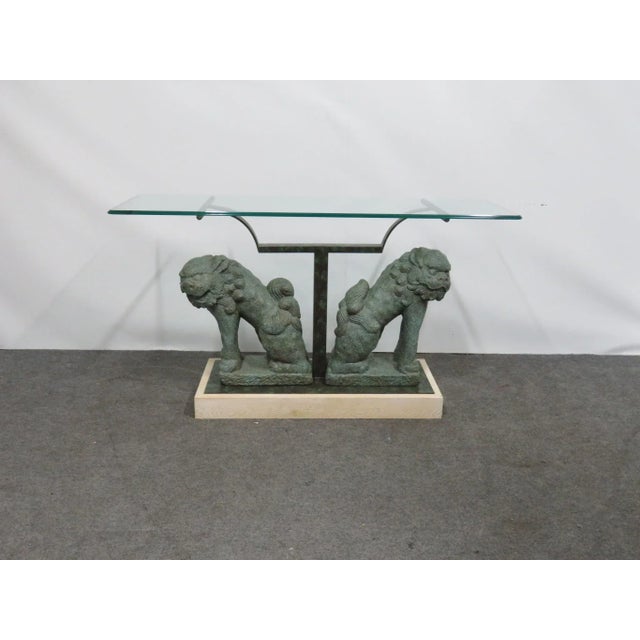 Late 20th Century Asain Design Foo Dog Console Table Chairish