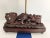 Asian Carved Wood Dragon Roof Tile Lamp & Shade For Sale - Image 4 of 15
