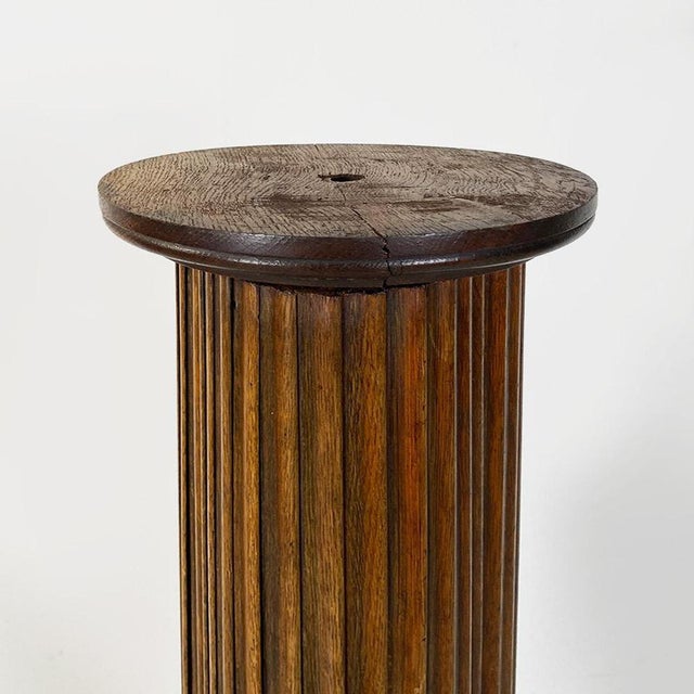 Pedestal or Column Display Stand in Wood, Early 1900s For Sale - Image 6 of 15