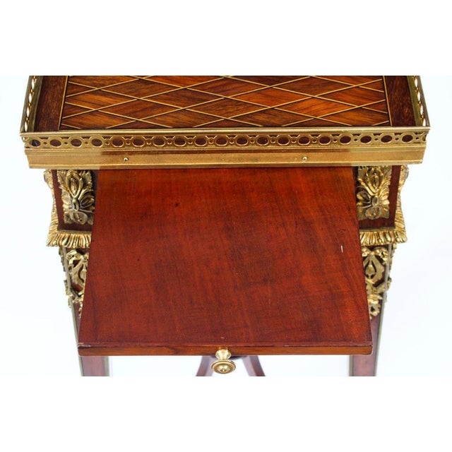 French Parquetry Ormolu Mounted Stand Attributed to François Linke, 19th Century For Sale - Image 14 of 18