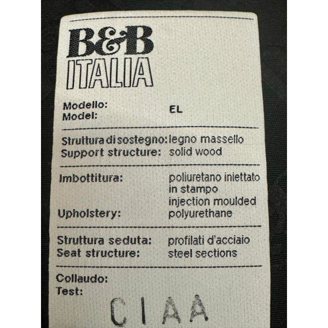 Italian 4 B&b Italia El Chairs 2 Maxalto Acanto Armchairs For Sale - Image 3 of 12