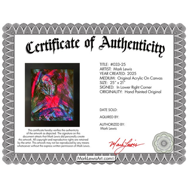 Evaluation This original work is offered directly from the private collection of the artist’s family. Mark Lewis (b. 1958)...