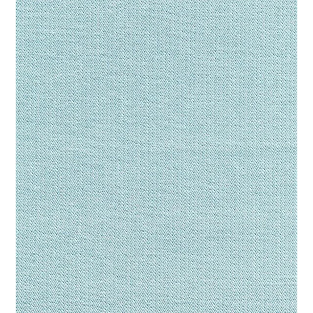 The House of Scalamandré Capri Herringbone Fabric, Turquoise For Sale
