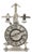 Large Vintage Italian Silver 800 English Clock Figurine from Arezzo, 1980s For Sale