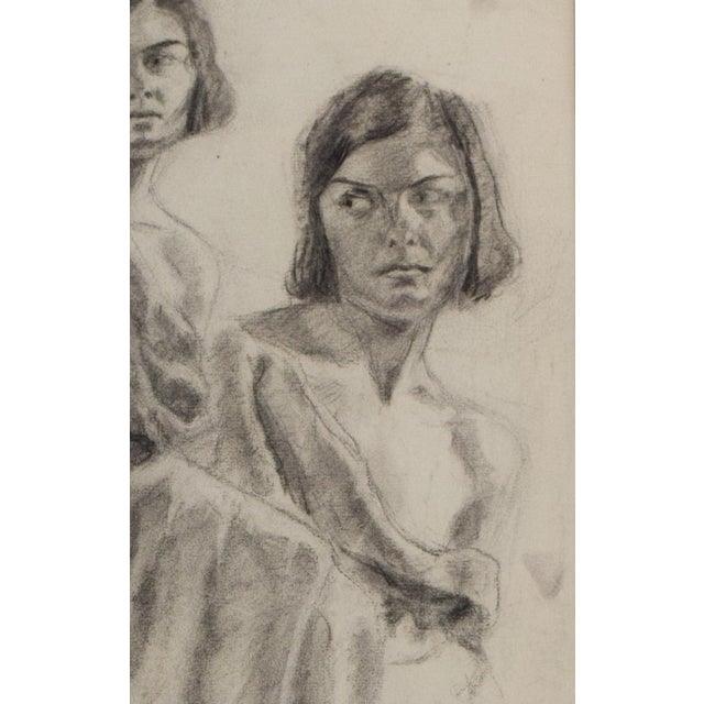 1920s Graphite Female Figure Study Drawing by Anne Neumark C. 1928 For Sale - Image 5 of 6