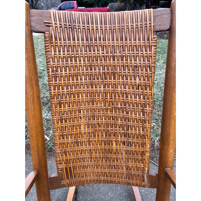 Vintage Bamboo Carolina Cane Rocking Chairs - A Pair For Sale - Image 11 of 17