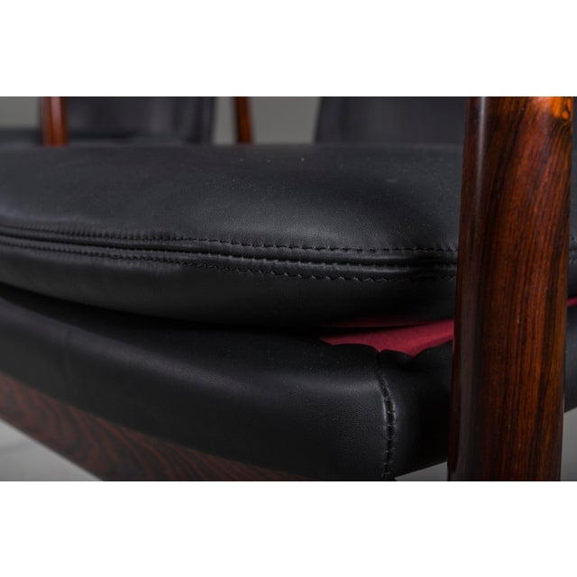 Danish Model 431 Armchairs in Leather by Arne Vodder for Sibast Møbler, 1960s, Set of 4 For Sale - Image 11 of 18