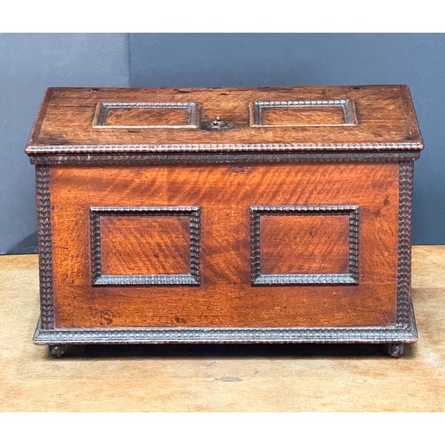 Renaissance Continental Strong Box of Iron-Bound Walnut From the Renaissance For Sale - Image 3 of 14