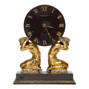 Neoclassical Gilt Bronze Mantlepiece Clock by Sterling Bronze Co.