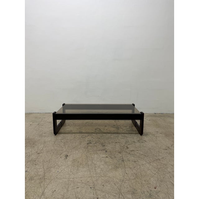 Mid-Century Modern Percival Lafer Mp-97 Rosewood and Smoked Glass Coffee or Cocktail Table, 1970s For Sale - Image 3 of 13