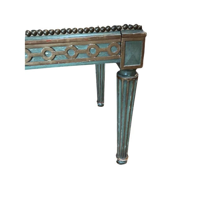 19th Century Louis XVI Music Bench With Gilt and Original Tapestry For Sale - Image 13 of 15