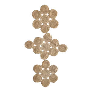 Vintage Handmade Fine Crochet Doilies S/3