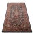 Vintage Kashan Area Rug, Handwoven Floral Pattern, Navy & Brick Red, 4’ X 6’ For Sale