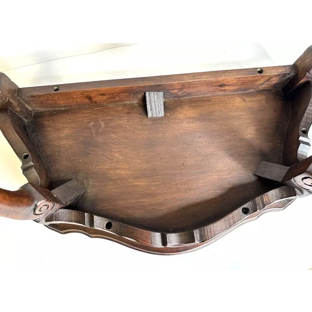 1970s Mahogany Carved Wood Parlor Tea Table For Sale In Chicago - Image 6 of 12