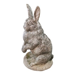 1950s Concrete Rabbit Garden Ornament For Sale