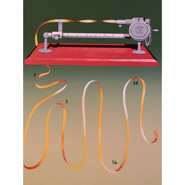1977 Thomas O'Donohue Realist Still Life Serigraph of a Curling Machine For Sale - Image 4 of 13