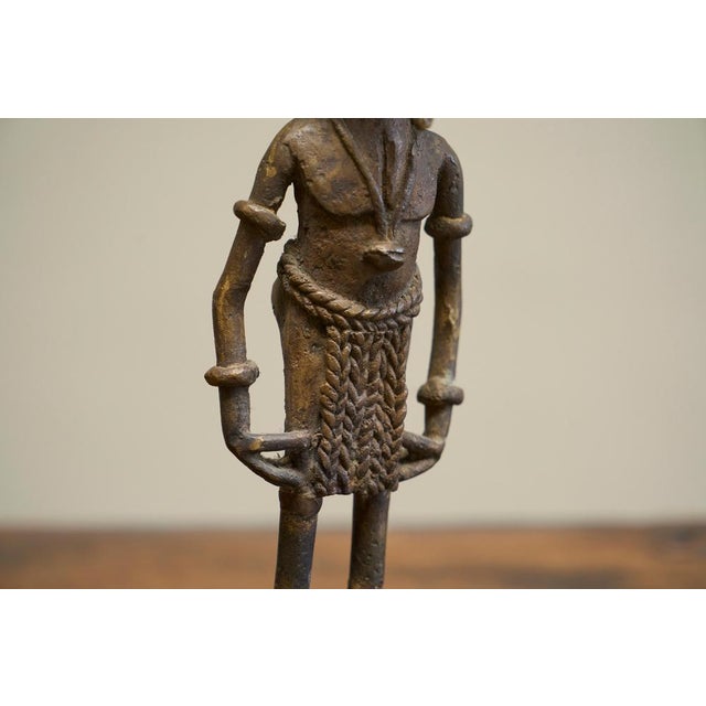 West African Figurine in Cast Brass, 1920s For Sale - Image 6 of 11