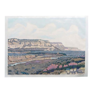 Gordon Mortensen "The Southwest" Hand Signed Woodcut Fine Art Print 1977 #25/125 For Sale