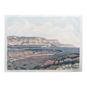 Gordon Mortensen "The Southwest" Hand Signed Woodcut Fine Art Print 1977 #25/125