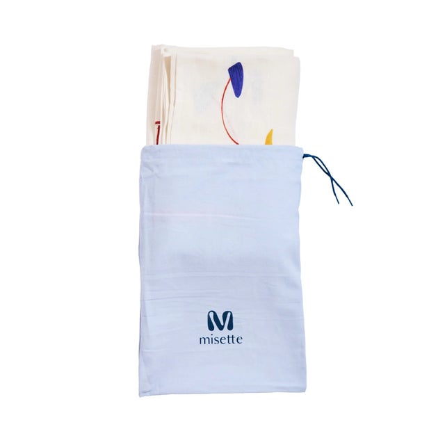 Misette Mobile Linen Tablecloth in Multicolor For Sale - Image 4 of 6