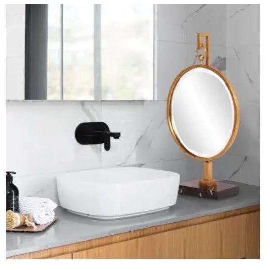 Kenneth Ludwig Chicago Gold Medallion Round Mirror For Sale - Image 4 of 5