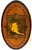 Orange Pair 19th C. English Aesthetic Movement /Pre-Raphaelite Marquetry Muse Plaques For Sale - Image 8 of 17