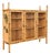 Vintage Tortoise Bamboo Chicken Wire Sideboard Cabinet With Decoupaged Appliqué Panels For Sale