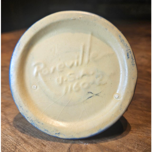 Blue Roseville Blue Freesia Single Candle Holder For Sale - Image 8 of 9