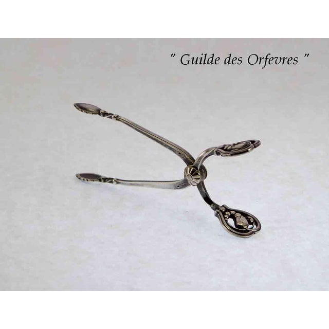Georg Jensen 1960s Georg Jensen Sterling Sugar Tongs For Sale - Image 4 of 11