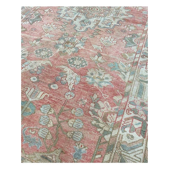 Pink 1960s Vintage Old Persian Bakhtiari Area Rug 5x10 For Sale - Image 8 of 11