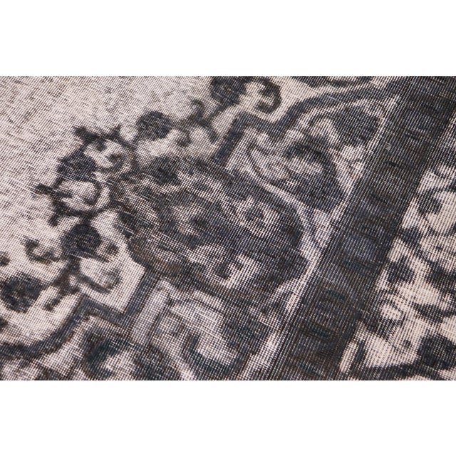 Retro Persian Gray/Ivory Wool Rug - 9'5'' X 11'11'' For Sale - Image 4 of 10