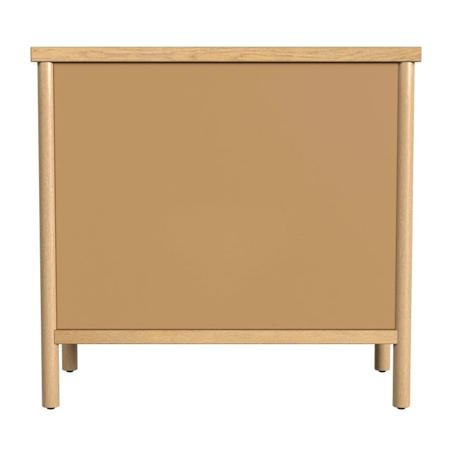 Lennon 34 in. W Rectangular Wood 3 Drawer Rounded Leg Dresser, Light Natural Wood For Sale In Chicago - Image 6 of 8