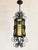 Gothic 1970s The Feldman Co. Spanish Revival Style Wrought Iron & Stain Glass Lantern For Sale - Image 3 of 12