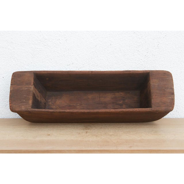 Hefty Antique Wood Trough Vessel For Sale In Los Angeles - Image 6 of 7