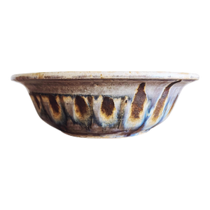 Vintage Signed Praise God Rob Hand-Thrown Pottery Bowl