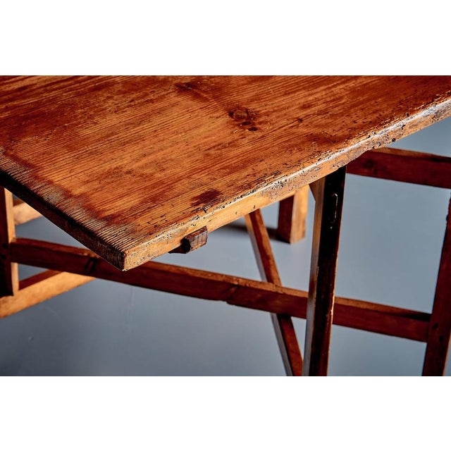 Swedish Table in Pine with Folding Leaves, 1920s For Sale - Image 13 of 14