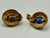 Ciner Ciner Dreamy Blue Glass Enamel Signed Earrings Clip 80s Vintage For Sale - Image 4 of 6