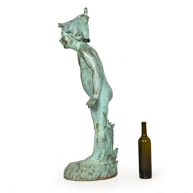 Art Nouveau American Art Nouveau Bronze Sculpture of “Wildflower” by Edward Berge For Sale - Image 3 of 18