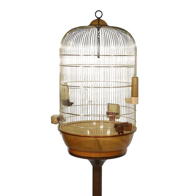 Vintage Space Age Fer Plast Birdcage Made in Italy C. 1970's For Sale - Image 12 of 17