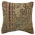 Baby size pillow made from an late 19th century, Turkish Ghiordes rug. 13'' x 14''